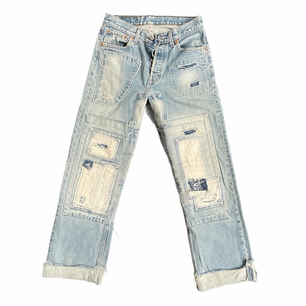 *SOLD* Patched Reworked Levi’s - Picture 2 of 3